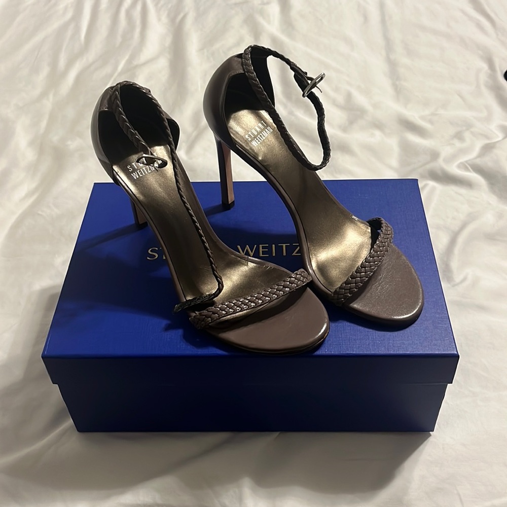Stuart Weitzman Nudistsong Barebraid Clay Nappa